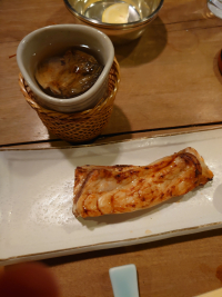 とくやま ひれ酒と中落焼 とくやま ひれ酒と中落焼